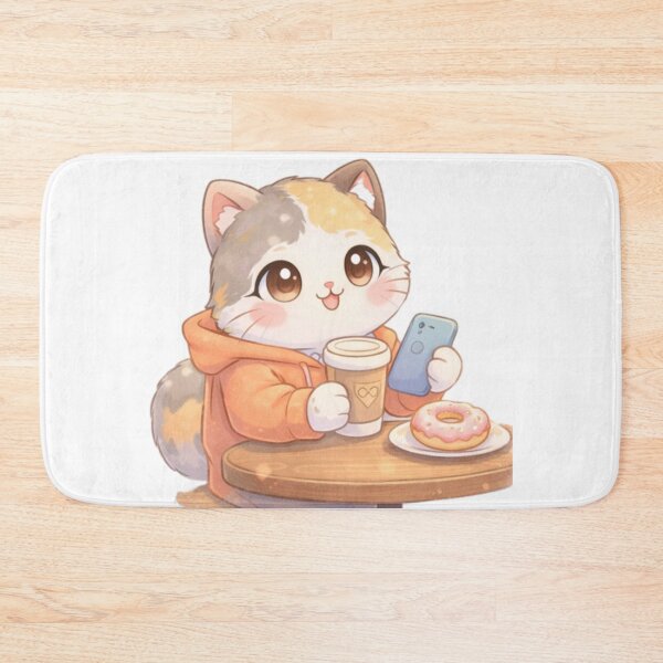 Item preview, Mochi Cozy Cat – Coffee Date Boy Cat designed and sold by Mochi Studio.