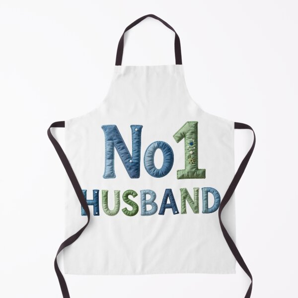 Item preview, No1 HUSBAND - IN BLUE & GREEN FAUX LETTERING designed and sold by AlexOBrienArt.