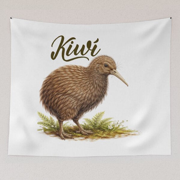 Item preview, Kiwi Bird - New Zealand Native Wildlife Art designed and sold by Fabrifrank.