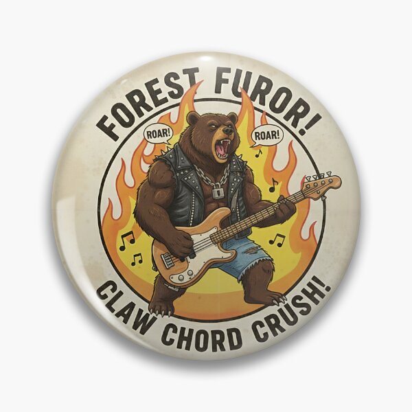 Item preview, Forest Furor: Rock and Roll Grizzly Bear designed and sold by ART-POD-PL.