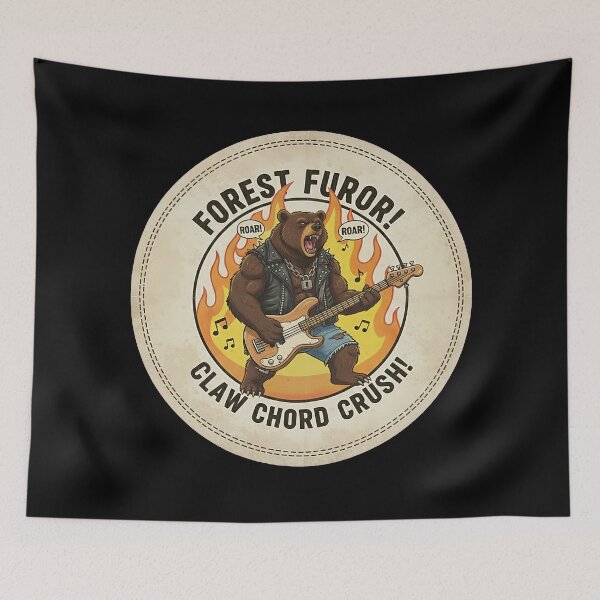 Item preview, Forest Furor: Rock and Roll Grizzly Bear designed and sold by ART-POD-PL.