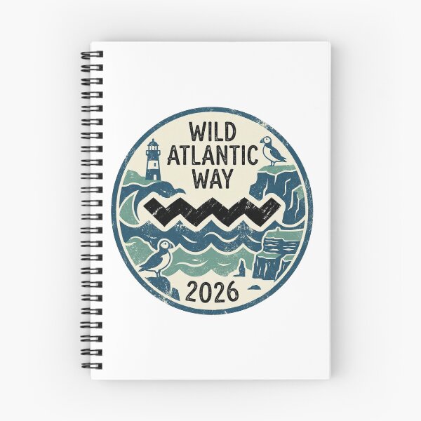 Item preview, Wild Atlantic Way Ireland 2026 Vintage Coastal Travel Badge designed and sold by REAL IRISH GIFTS.