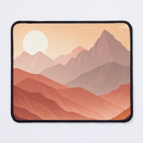 Item preview, Rust Mountains and alluring yellow palette - simple home decor in the bohemian style designed and sold by LuxeBuzz.