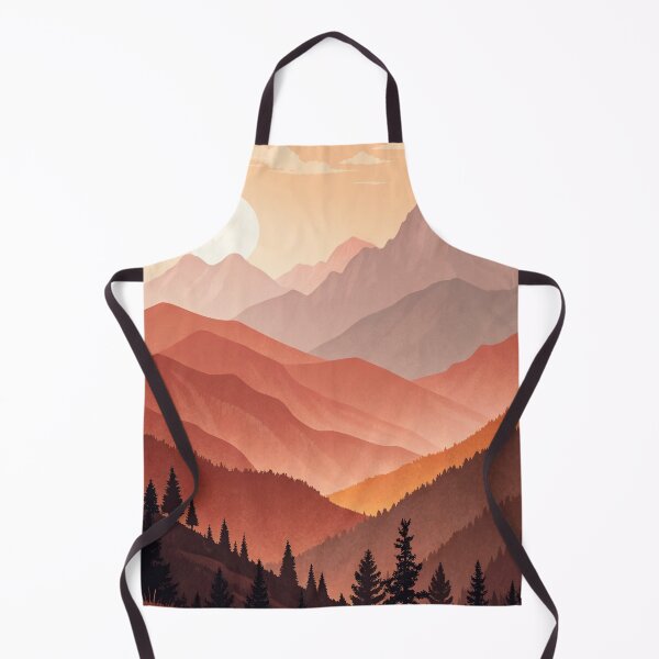 Item preview, Rust Mountains and alluring yellow palette - simple home decor in the bohemian style designed and sold by LuxeBuzz.