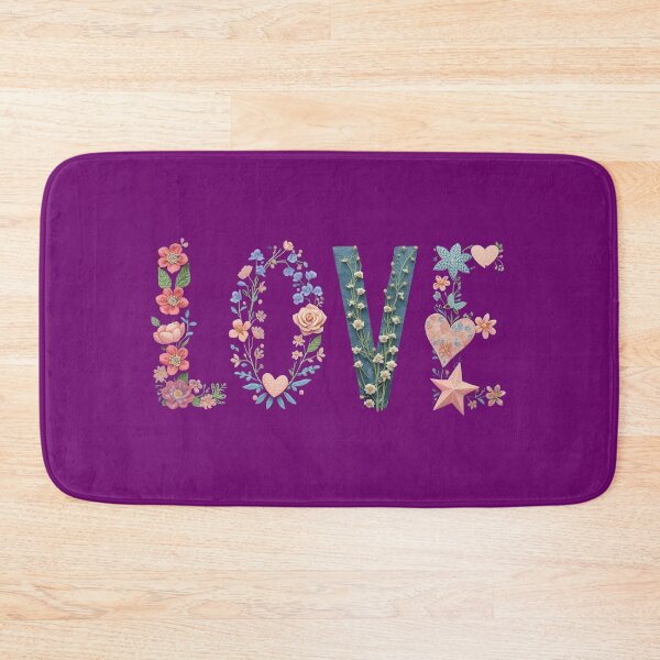 Item preview, LOVE Floral Lettering - Romantic Flower Typography Design. designed and sold by LunaPrintCo.