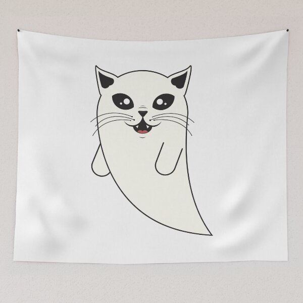 Item preview, Spooky Cute Ghost Cat designed and sold by Captain Creative.