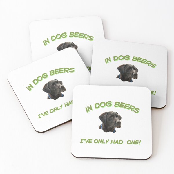 Item preview, "In Dog Beers, I've Only Had One" Black Lab Design Funny Dog Shirt designed and sold by PegLeg-Montys.