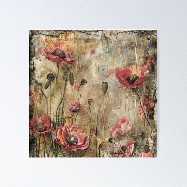 Item preview, Floral pattern. Flower bouquet. Field of flowers. Retro. Vintage. designed and sold by MagelliShop.