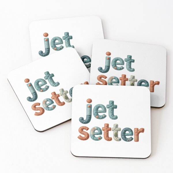 Item preview, JET SETTER - IN TERRACOTTA AND TEAL designed and sold by AlexOBrienArt.