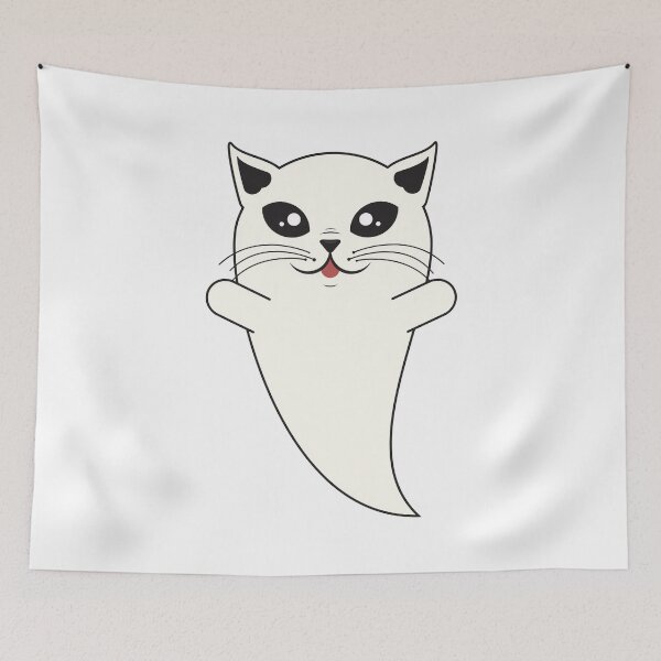 Item preview, Spooky Cute Ghost Cat designed and sold by Captain Creative.