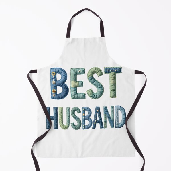 Item preview, BEST HUSBAND - IN BLUE & GREEN FAUX LETTERING designed and sold by AlexOBrienArt.