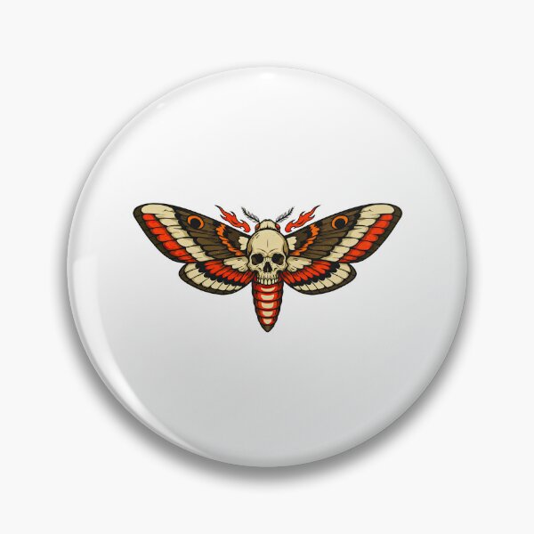 Item preview, Occult Deaths Head Moth with Skull and Flames designed and sold by TeeARTHY.