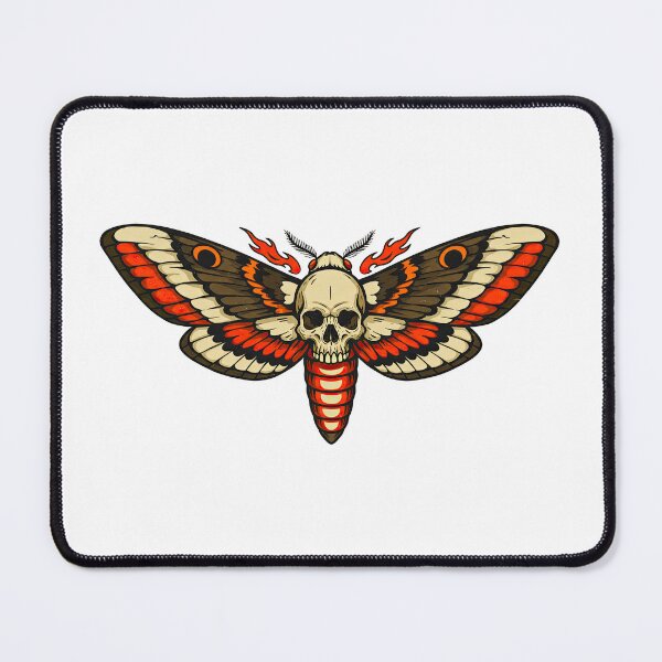 Item preview, Occult Deaths Head Moth with Skull and Flames designed and sold by TeeARTHY.
