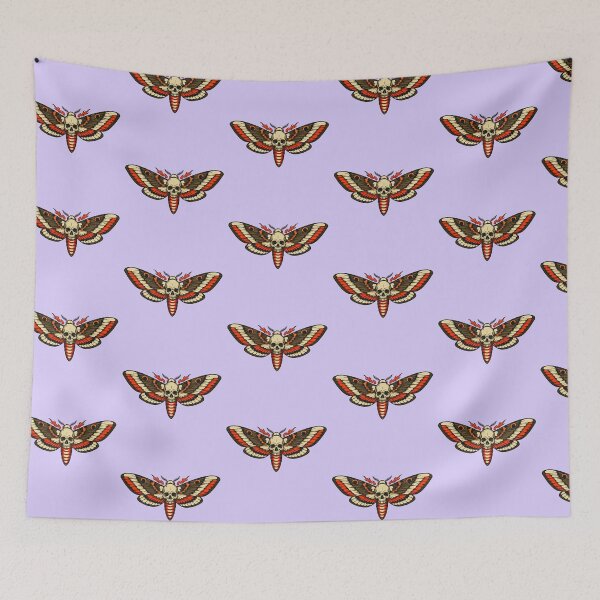 Item preview, Occult Deaths Head Moth with Skull and Flames designed and sold by TeeARTHY.