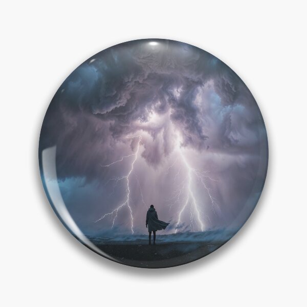 Item preview, Storm Sentinel Stand – Lightning Fury Vibes designed and sold by CoquetteLunaCo.