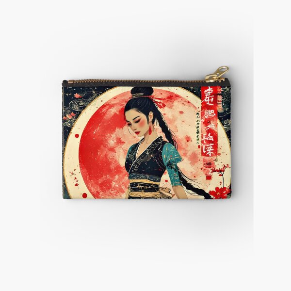 Item preview, Red Lunar Warrior Japanese Dark Aesthetic Art designed and sold by Neer arts.