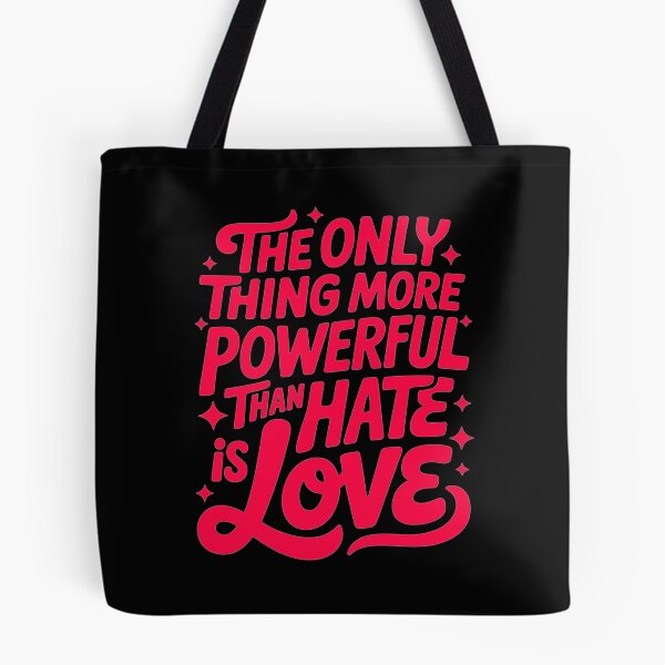 Item preview, Love Message Poster — “The Only Thing More Powerful Than Hate Is Love” Iconic Wordmark designed and sold by paulo silveira.