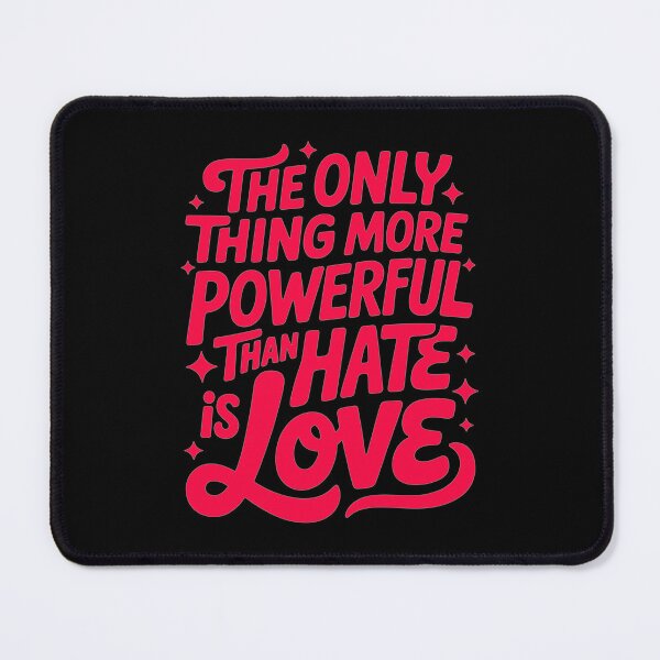 Item preview, Love Message Poster — “The Only Thing More Powerful Than Hate Is Love” Iconic Wordmark designed and sold by paulo silveira.