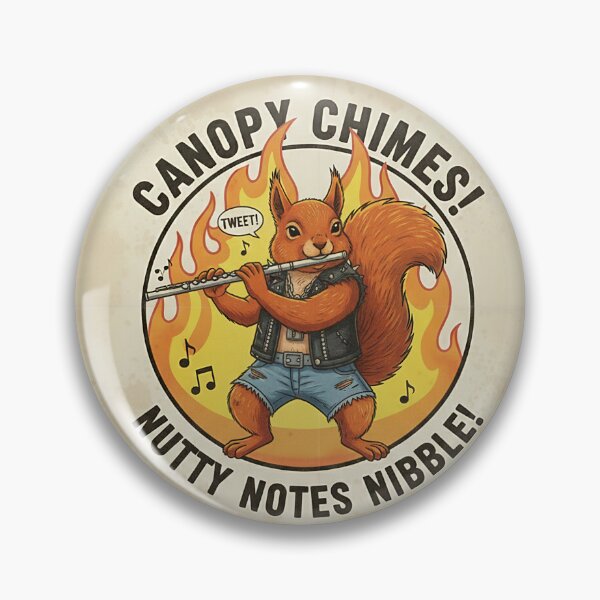 Item preview, Heavy Metal Squirrel Playing Flute - Canopy Chimes Nutty Notes Nibble designed and sold by ART-POD-PL.
