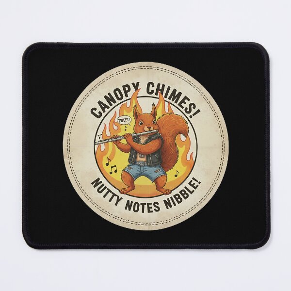 Item preview, Heavy Metal Squirrel Playing Flute - Canopy Chimes Nutty Notes Nibble designed and sold by ART-POD-PL.