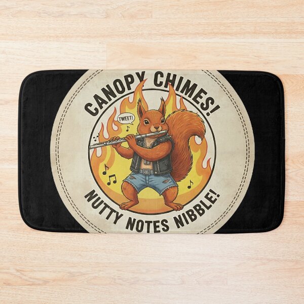 Item preview, Heavy Metal Squirrel Playing Flute - Canopy Chimes Nutty Notes Nibble designed and sold by ART-POD-PL.