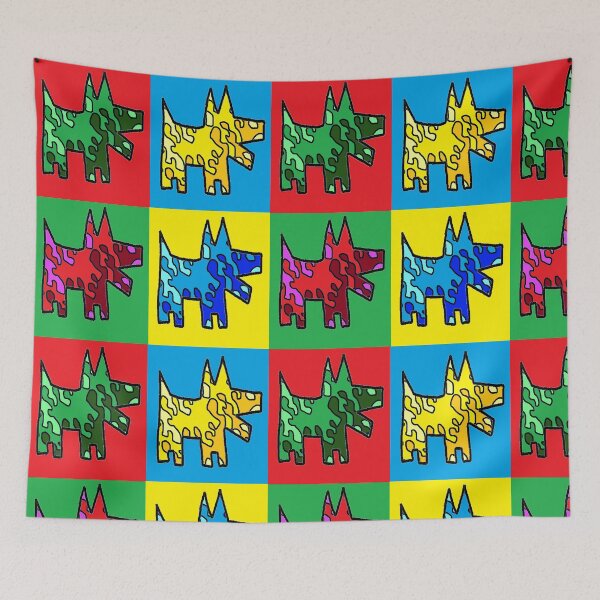 Item preview, Graffiti 123 Pop Art Dogs 123 Dog 123 designed and sold by LowEndGraphics.