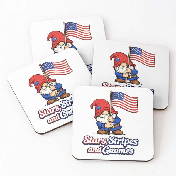Item preview, Stars, Stripes and Gnomes – Patriotic Gnome with American Flag designed and sold by Moriarty's Digital Visions.