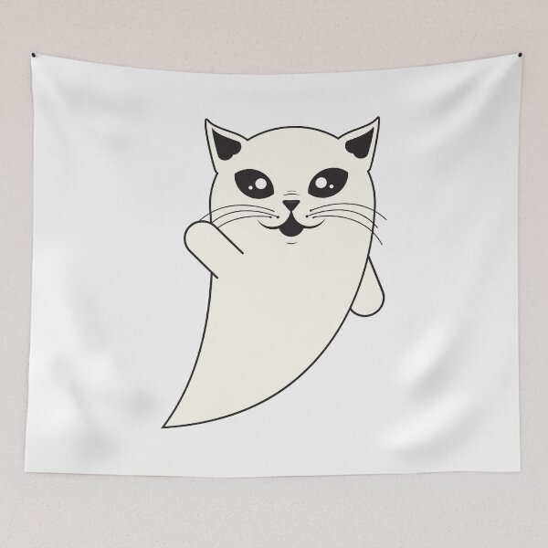 Item preview, Spooky Cute Ghost Cat designed and sold by Captain Creative.