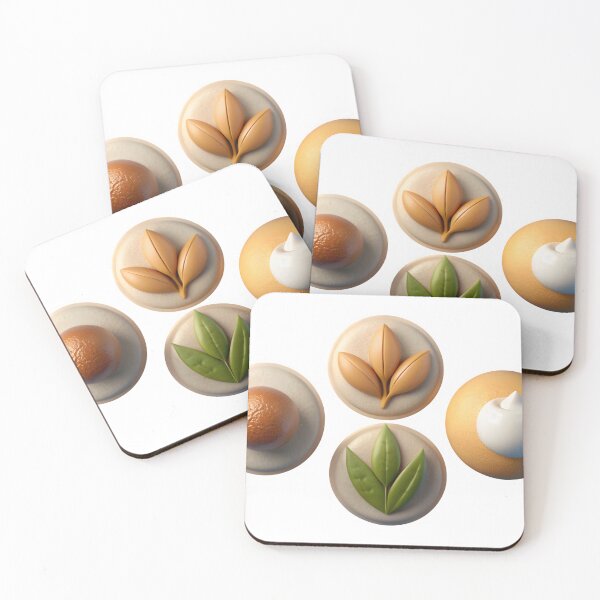 Item preview, Assorted dessert toppings on round plates designed and sold by Creative88Art.