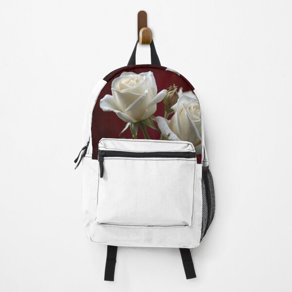 Item preview, White roses in red backdrop designed and sold by Marjudi77.