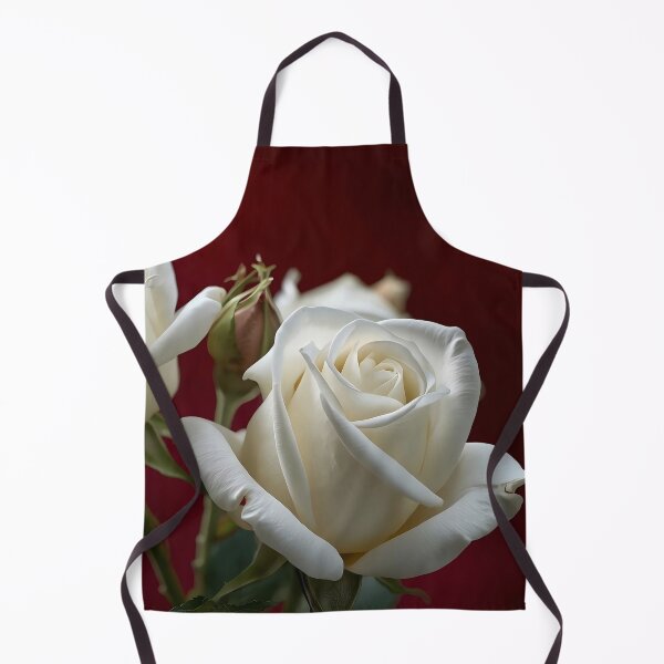 Item preview, White roses in red backdrop designed and sold by Marjudi77.