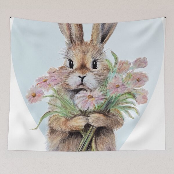 Item preview, Rabbit bouquet of flowers designed and sold by NathBros.