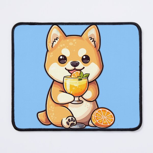 Item preview, Cute Shiba Inu Enjoying an Orange Spritz designed and sold by Beachy Beasts.
