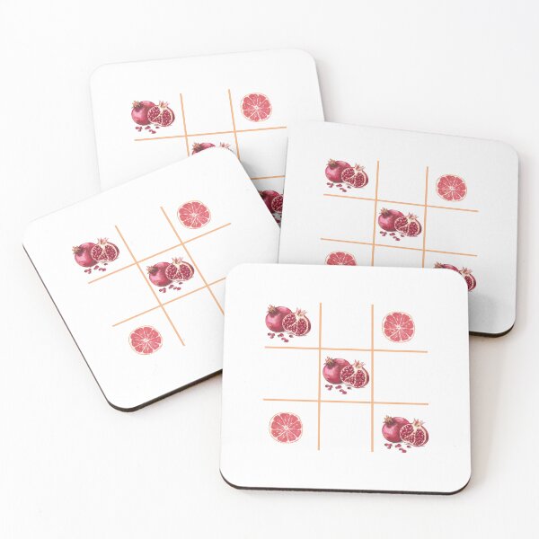 Item preview, Tic Tac Toe Pomegranate pattern designed and sold by redsamm.