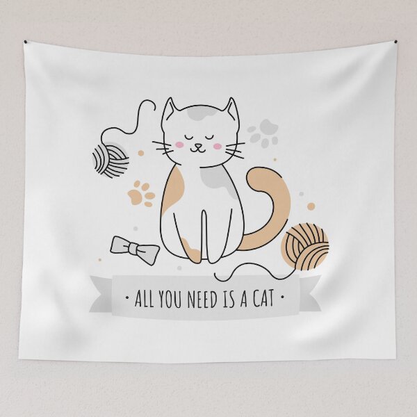 Item preview, All you need is a cat designed and sold by CHERRY--SHOP.