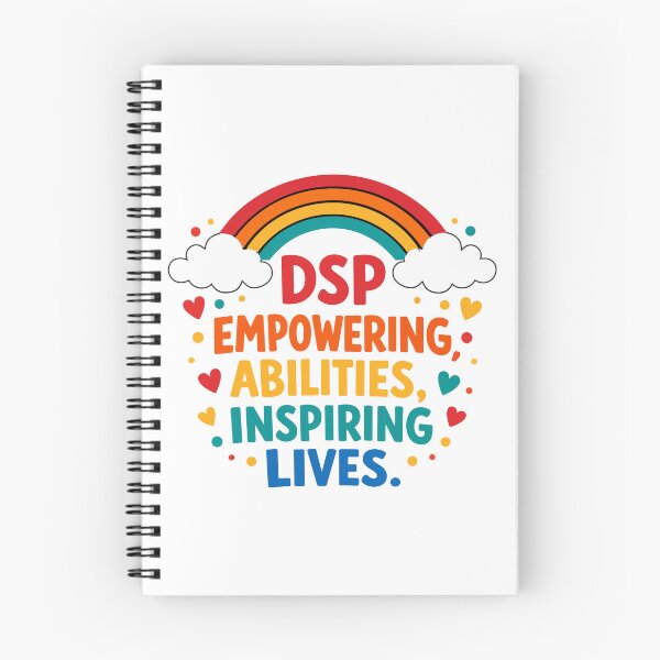 Item preview, DSP Empowering Abilities Inspiring Lives – Rainbow Typography designed and sold by FamaPod.