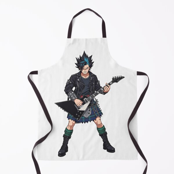 Item preview, Highland Rocker: Scottish Anime Punk Guitarist in Tartan Kilt designed and sold by Loom on the Loch.