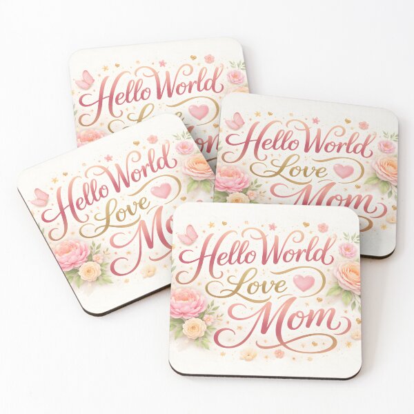 Item preview, hello world love mom new mothers gift designed and sold by 4Creative Media.
