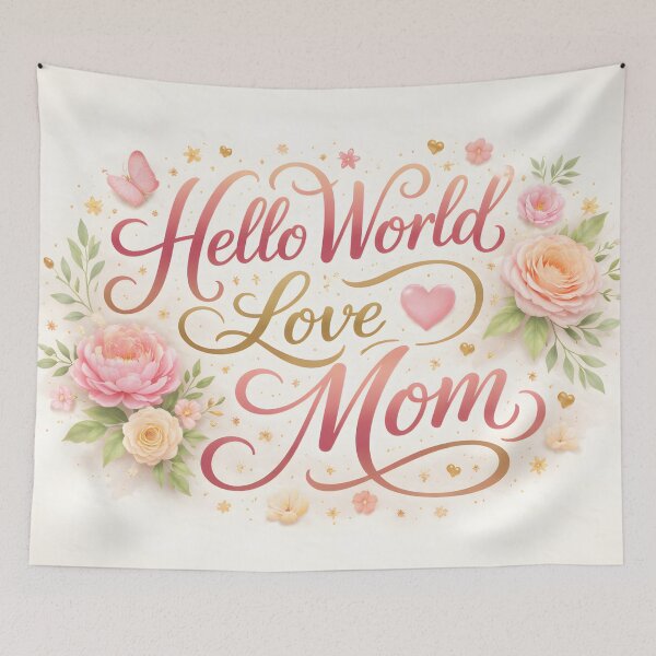 Item preview, hello world love mom new mothers gift designed and sold by 4Creative Media.
