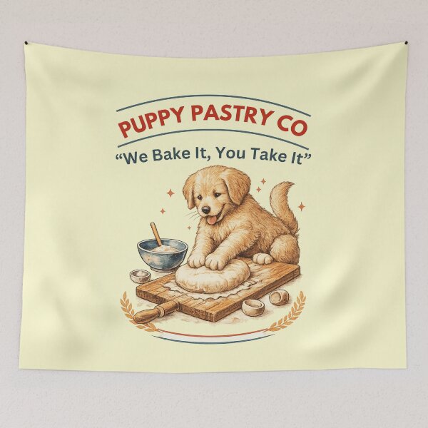 Item preview, Puppy Pastry Co. – We Bake It, You Take It Retro Dog Bakery designed and sold by PrintHorizonD.