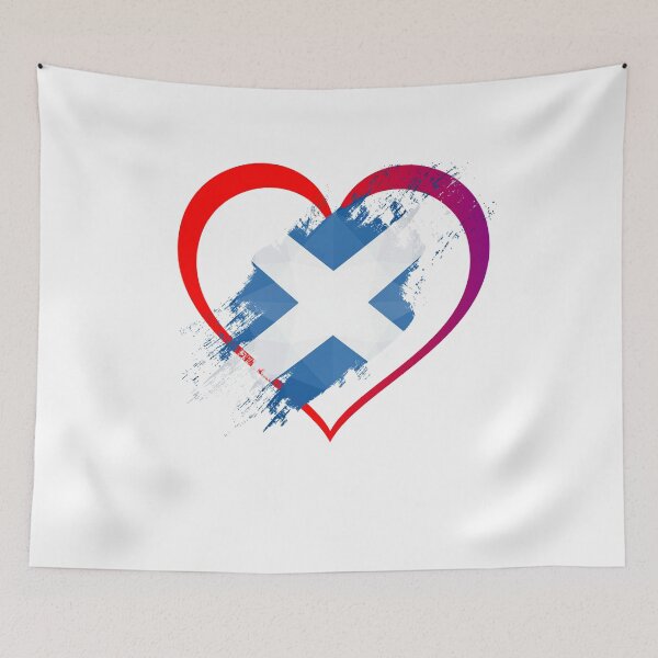 Item preview, Scotland Heart Saltire | Distressed Grunge Scottish Flag Art designed and sold by Loom on the Loch.