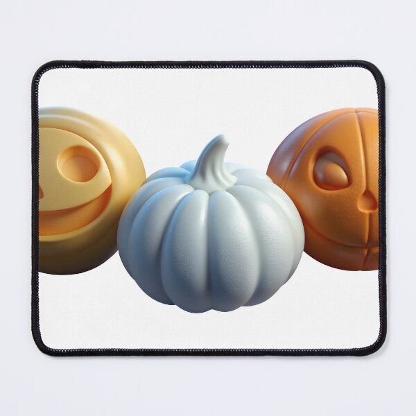 Item preview, Three dimensional Halloween pumpkins in orange, white, and gold designed and sold by Creative88Art.