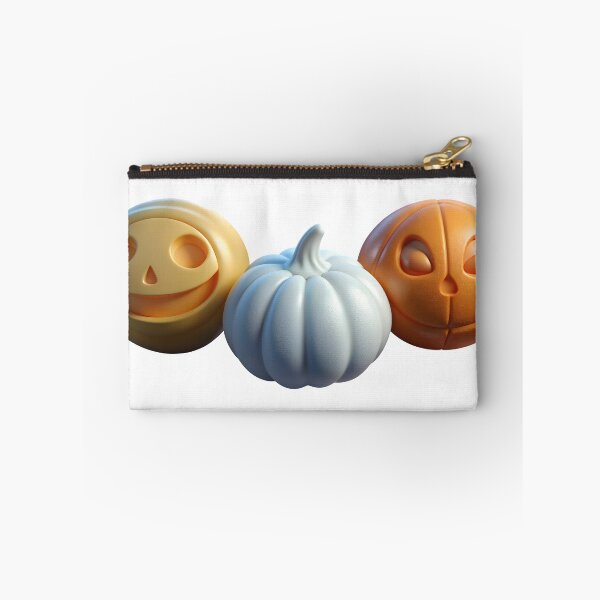Item preview, Three dimensional Halloween pumpkins in orange, white, and gold designed and sold by Creative88Art.