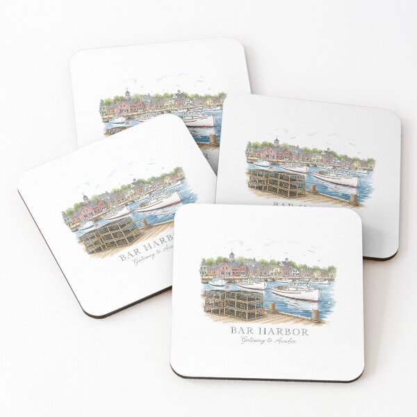 Item preview, Bar Harbor Maine - Gateway to Acadia Lobster Boat Watercolor designed and sold by Digital Dreams Arts.