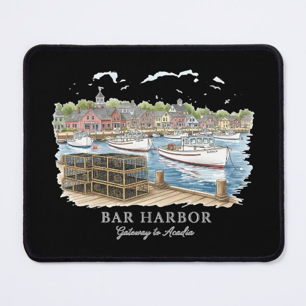 Item preview, Bar Harbor Maine - Gateway to Acadia Lobster Boat Watercolor designed and sold by Digital Dreams Arts.