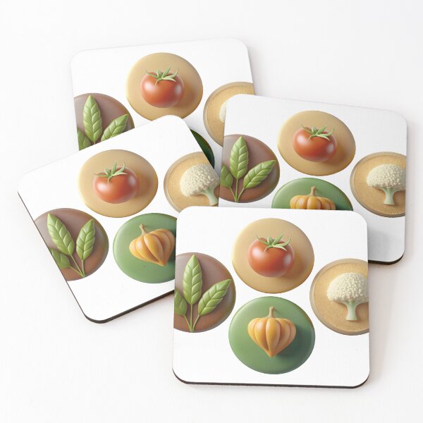 Item preview, Fresh vegetables and greens on colorful backgrounds designed and sold by Creative88Art.