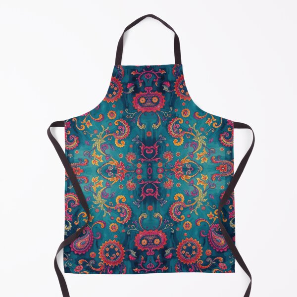 Item preview, Orange and Teal Crazy Paisley Pattern designed and sold by Sachie's Studio.