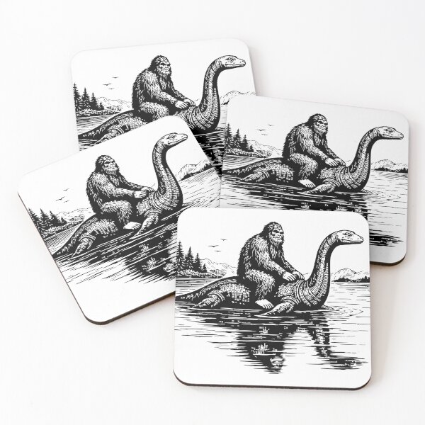 Item preview, Bigfoot Riding Loch Ness Monster designed and sold by FamaPod.