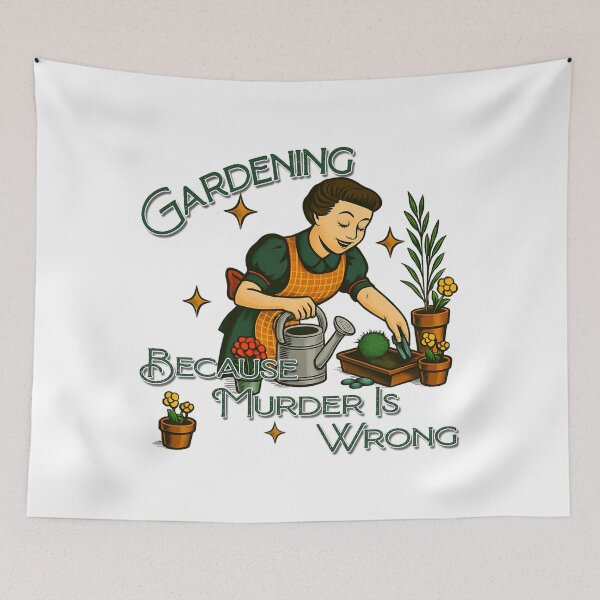 Item preview, Gardening, Murder Is Wrong designed and sold by FoggyBogs.