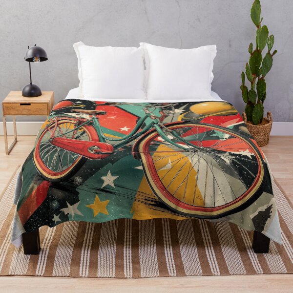 Item preview, Vintage Bicycle Cosmic Adventure Retro Art designed and sold by ForeverPrintsOK.